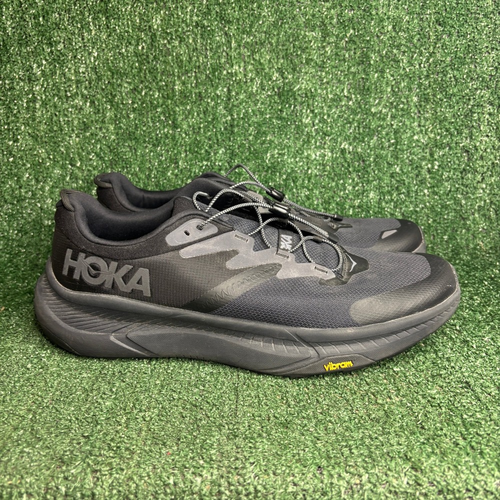 Hoka Transport GTX Commuter Vibram Gorpcore Lifestyle Walking Shoe Black Men 14D